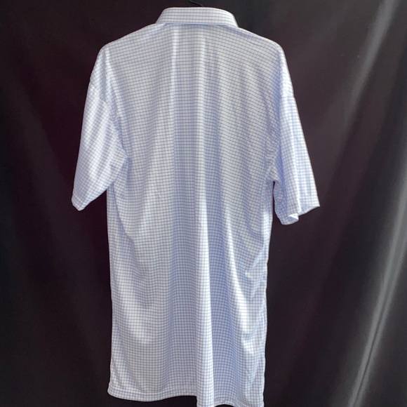 NWT COLLARS & CO MENS SIZE 2XLTALL Light Blue Grid POLO Shirt - Picture 9 of 12